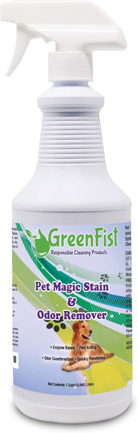 Pet Stain & Odor Remover Magic Fast Acting Carpet Spot Cleaner for Cats, Dogs, 32 oz Spray
