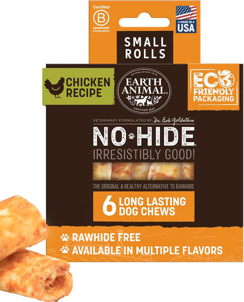 Earth Animal No Hide Chews - Long Lasting Rawhide Free Small Dog