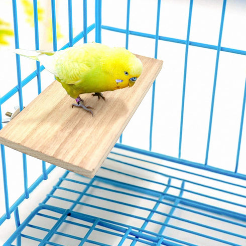 4 PCS Natural Wood Bird Perch Stand Platform Toy for Parrot, Budgies, Parakeet, Cockatiels, Conure, Lovebirds (Style 1)