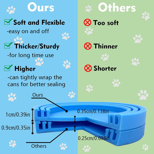 Pet Food Can Covers - Comtim 3 Pack Silicone Can Lids for Dog Cat Wet Food, Universal Size