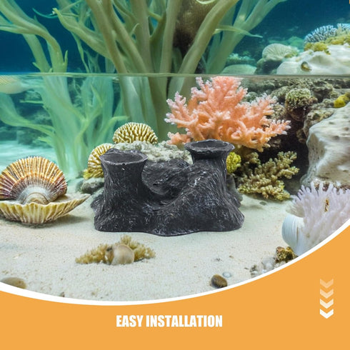 GALPADA Aquarium Shrimp Hideout Cave Tunnel Shelter for Fish Tank, Underwater Fish and Shrimp Hiding House, Small