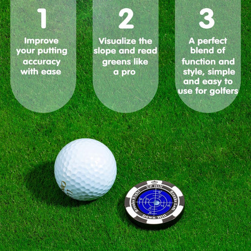 Prodigora SlopeMaster ProGreen Reader - Golf Ball Marker with High Precision Green Reading Aid Golf Accessories for Men