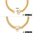 PRADOG Gold Chain Dog Collar, Stainless Steel Cuban Link Collar with Zirconia Buckle, Designer Bling Puppy Necklace