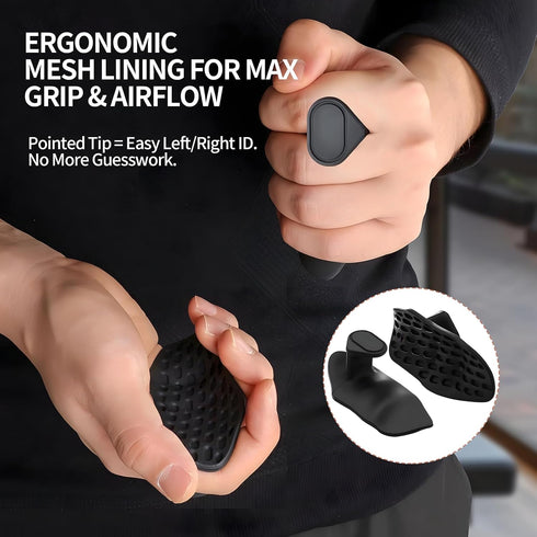 lyforx Anti-Slip Weight Lifting Gloves for Men & Women, Ergonomic Silicone Palm Workout Grips, Gym Training Gloves