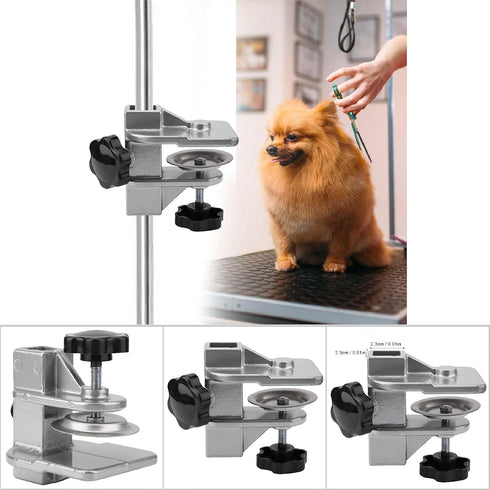 EVTSCAN Pet Grooming Table Arm H Bar Clamp Holder for Dog Grooming Table, Metal Clamp Clip Holder (2.3 * 2.3cm)