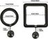 ZRDR Fish Feeding Ring, 2 Pack Black Aquarium Floating Food Feeder Circle with Flexible Lever and Suction Cup
