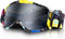 Kids Ski Goggles, Snowboard Goggles for Youth Boys Girls, OTG Anti-fog Goggles with Non-Slip Strap