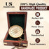 Be Strong and Courageous, Do Not Be Afraid Brass Engraved Compass with Stamped Wooden Case Inspirational Birthday