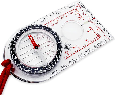 Sun Company ProMap - Ultra Lightweight Baseplate Map Compass with Declination Scale