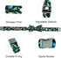 Dog Collar Dinosaur Print Pet Collar Soft Cute Dog Collar with Bow Tie Adjustable Metal Buckle Collar Gift Collar for Small Dogs