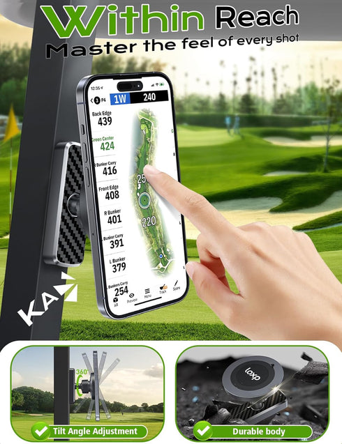 LOXP N56 17-12 Magnetic Golf Cart Phone Holder Mount Compatible With MagSafe for iPhone Pro Max Plus Fits Club Car