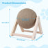 BATTIPAW Cat Scratcher, Rabbit Scratching Ball, Natural Sisal Scratcher, Spinning Cat Ball, Solid Wood Scratching Toy
