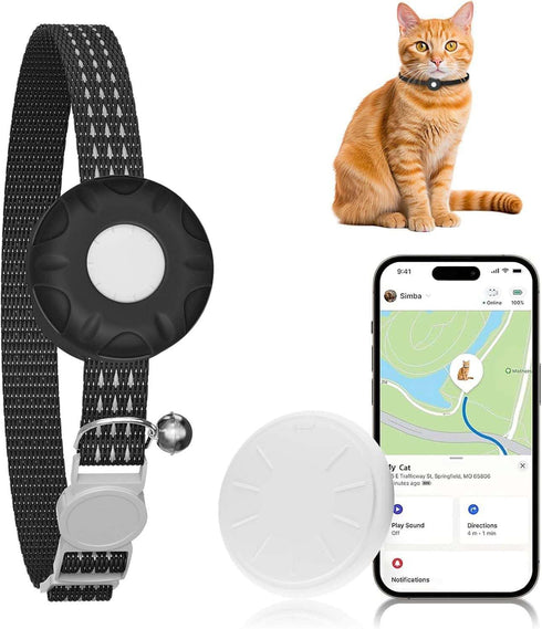 HONGTOP H Cat GPS Tracker for Cats, Waterproof Pet GPS Tracker, Compatible with Apple