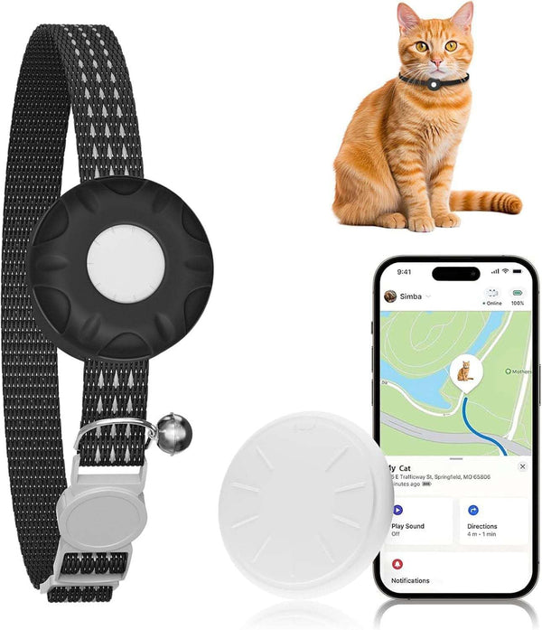 HONGTOP H Cat GPS Tracker for Cats, Waterproof Pet GPS Tracker, Compatible with Apple
