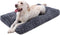 KSIIA Deluxe Washable Dog Bed, Plush Crate Beds, Anti-Slip Sleeping Mat for Large, Jumbo, Medium, Small Dogs, 47" x