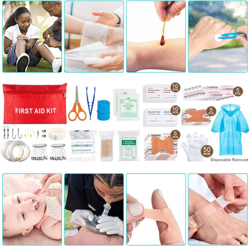 Uhoolly 236PCS Survival Kit and First Aid Kit, Survival Gear Camping Essentials Emergency Medical Supplies