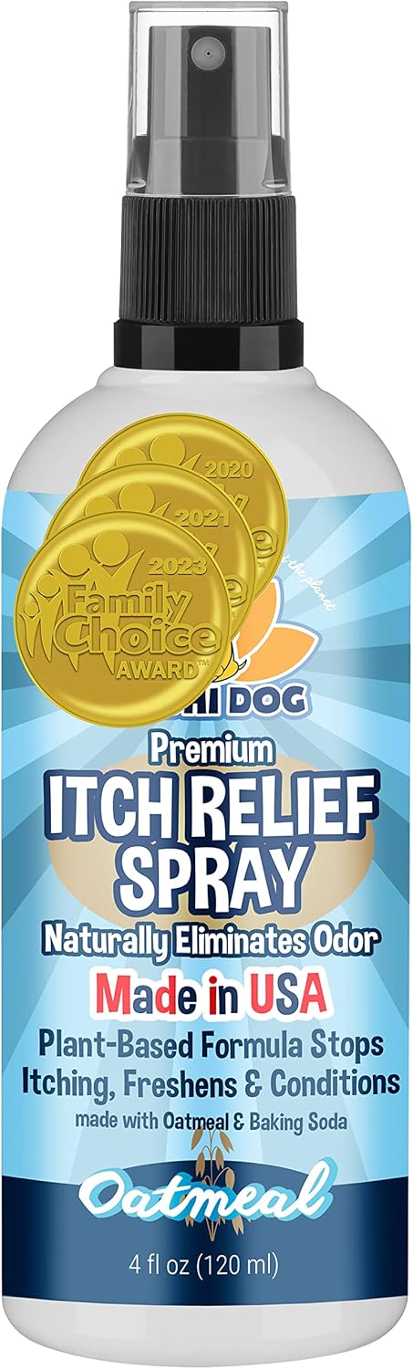 Bodhi Dog Itch Relief Spray, Natural Relief for Dry, Itchy, Allergic Skin, Safe for Dogs & Cats, Soothing Oatmeal