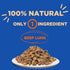 Beef Lung Dog Treats, All Natural Single Ingredient, 2.5 Pound, Made in The USA, Dehydrated High Protein