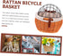 Pack NOLITOY Practical Rattan Woven Bike Basket with Breathable Design for Pets Cats Dogs Wicker Front Bicycle Basket
