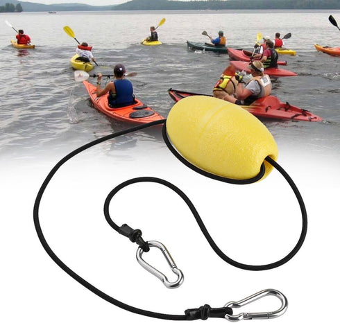 Keenso Drift Anchor Line with Stainless Steel Nylon EVA Rope, Kayak Throw Line Buoy Accessory for Boat