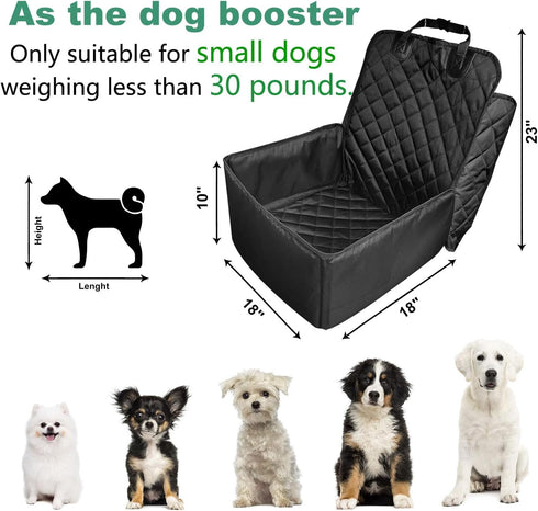 Flow.month 2 1 Pet Front Seat Cover Pet Booster Seat,Deluxe in Dog Seat Cover for Cars Waterproof Dog Front Seat Cover