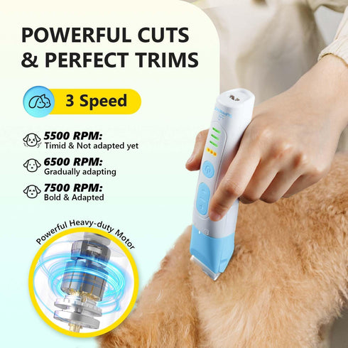 4 1 Trimmer Set SUPRENT Dog Grooming Kit, in Quiet Pet Clippers for Grooming Supplies, Cordless Cat Paw Dog Nail