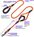 Dog Leash,5 FT Heavy Duty Double Handle Dog Leash with Comfortable Padded and Reflective,Rope Dog Leashes for Small,Medium,Large Dogs (Rope-Orange)