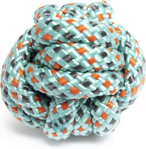 Roscoe's Pet Products Braided Rope Ball Toy for Dogs and Other Small Pets (Small (2.25-inch))