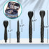 Tactical Spork, Tactical Spork Cutter Combo, 3 in 1 Tactical Camping Utensils, Camping Gear & Camping Flatware with Hidden Cutter, 1 Pack, Black by Haxrotin