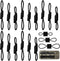 Waydress Molle Accessories Tactical Backpack Webbing Attachments Straps Clip Kit, 3 Sizes