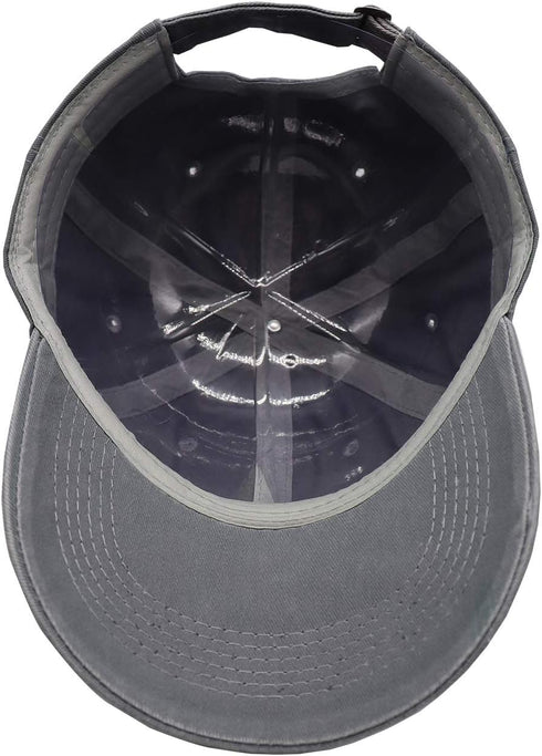 KKMKSHHG Adjustable Vintage Cotton Denim Dad Hat, Barn Hair Don't Care Baseball Cap for Men and Women