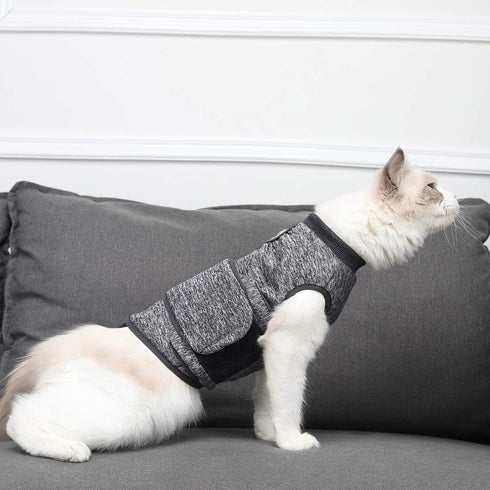 Coppthinktu Cat Anxiety Jacket - Vet Recommended Calming Solution Shirt for Cats, Anti-Anxiety Wrap for Travel &