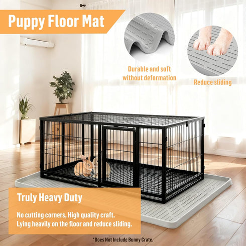 46 x32 Silicone Pet Cage Liner Mat, Small Animals Floor Bed Mat Washable & Reusable Rabbit Playpen Mat, Pet Training