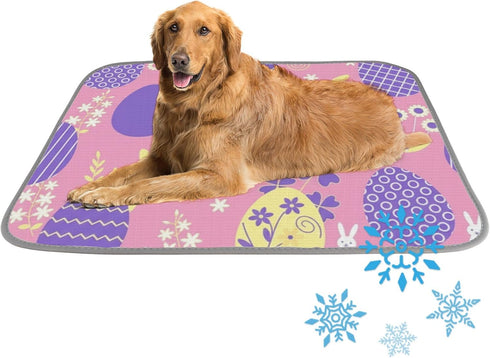 imiBBWQu Cooling Pad Easter Eggs Cooling Bed Mat Washable Pet Stroller Pad Dog