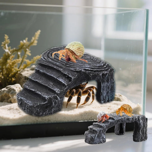 JLEivvi 1 Pcs Hermit Crab Hideout Universal Hermit Crab Accessories Resin Climbing Toys for Reptile Amphibians Supplies