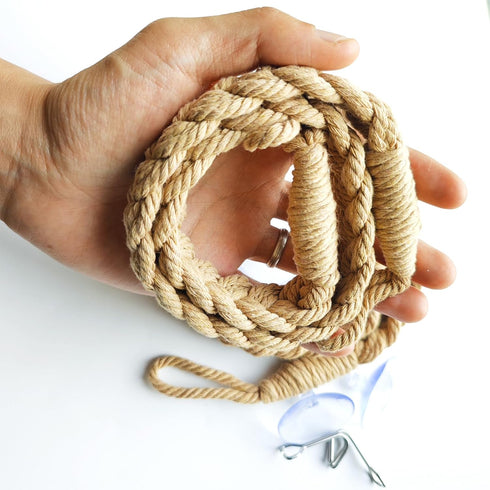 2 Pack 25.6" Hanging Hermit Crab Rope Ladder, Climbing Toys, Reptile Vines for Tank Terrarium Habitat Decor