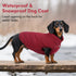 ASENKU Waterproof Windproof Dog Winter Coat, Warm Snowproof Puffer Vest for Small Medium Large Dogs (M, Red)