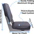 VANCUS Low/High Back Folding Boat Seats - Waterproof Captain Fishing Chair for Jon/Pontoon/Canoe/Bass Tracker Boats