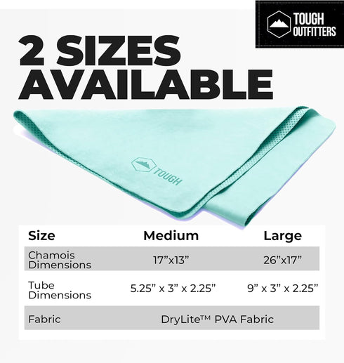 Tough Outfitters Quick Dry Towel, Lightweight Microfiber Towels for Travel, Camping, Swim, Beach