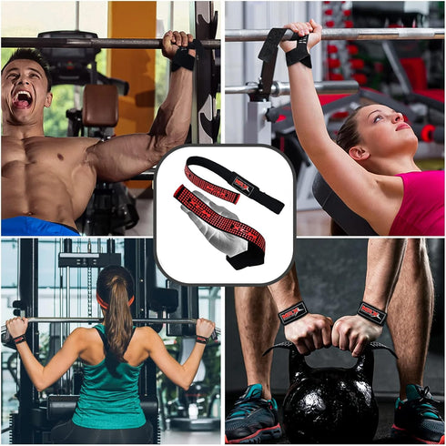 MRX Weight Lifting Bar Strap for Gym Workout, Padded Straps for Men/Women