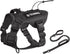 Petmolico Tactical Dog Harness, Black M, No Pull with Leash, Hook and Loop Panels for Medium Dogs, Military Service