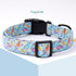 Faygarsle Dog Collar for Small Medium Large Dogs, Cute Blue Dinosaur Patterned Collars for Summer Spring