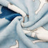 Fluffy Flannel Fleece Pet Dog Bed Throw Blanket Cover for Couch - 29.5 x 39.5 Inches - Cute Animals Design (Light Blue,