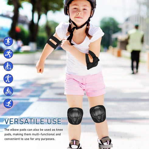 Happyyami Ski Knee and Elbow Pads Set - Protective Gear with Wrist Guard for Snowboarding