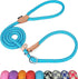 Grand Line Slip Lead Dog Leash - 5FT Reflective Slip Rope for Puppy Training and Walking (Blue, Medium)