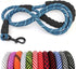 MayPaw Heavy Duty Rope Dog Leash, 3/4/5/6/7/8/10/12/15 FT Nylon Pet Leash with Soft Padded Handle for Large Medium Dogs