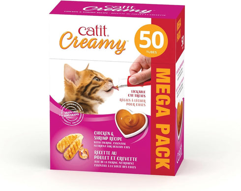 Catit Creamy Lickable Cat Treat, Healthy Tuna Cat Treat, 12 Pack