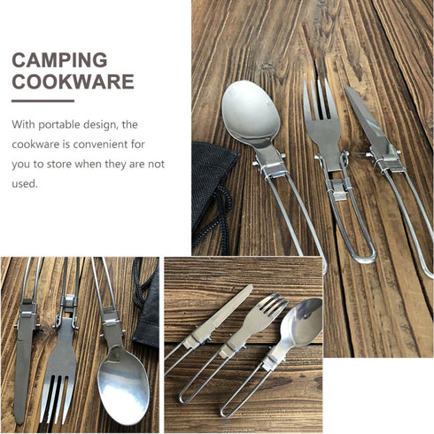 Set 1-2 Set Backpacking Cabilock Portable Picnic Cookware for People Hiking Cooking Tool with Camping Pot and Pans
