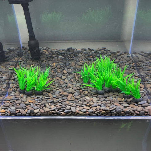 Smoothedo-Pets Aquarium Plants, 20pcs Small Size/1inch Tall Plastic Artificial Plant for Goldfish Waterscape.