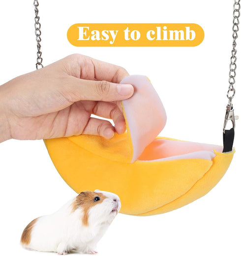 Jetec 2 Pieces Hamster Hammock - Soft Bed Small Pet House for Guinea Pig Rat Chinchilla Sleep and Play